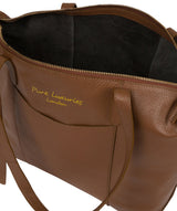 'Oval' Tan Leather Tote Bag