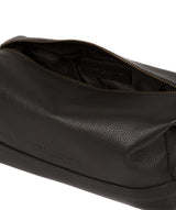 'Joggle' Black Leather Washbag image 4
