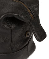 'Joggle' Black Leather Washbag image 6