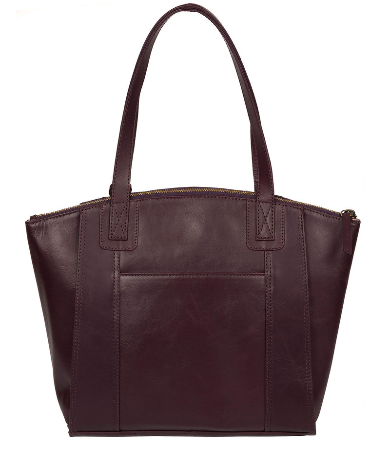 'Ashbourne' Blackberry Leather Tote Bag image 3