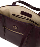 'Ashbourne' Blackberry Leather Tote Bag image 4