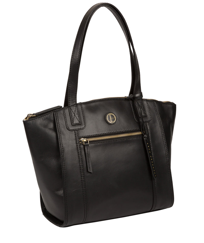 'Ashbourne' Vintage Black Leather Handbag image 5