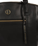 'Ashbourne' Vintage Black Leather Handbag image 6