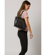 'Ashbourne' Vintage Black Leather Handbag image 2