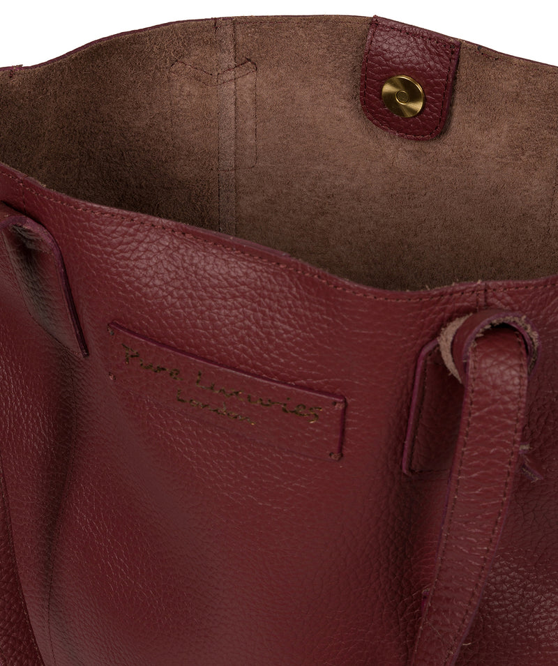 'Ruxley' Burgundy Leather Tote Bag image 4
