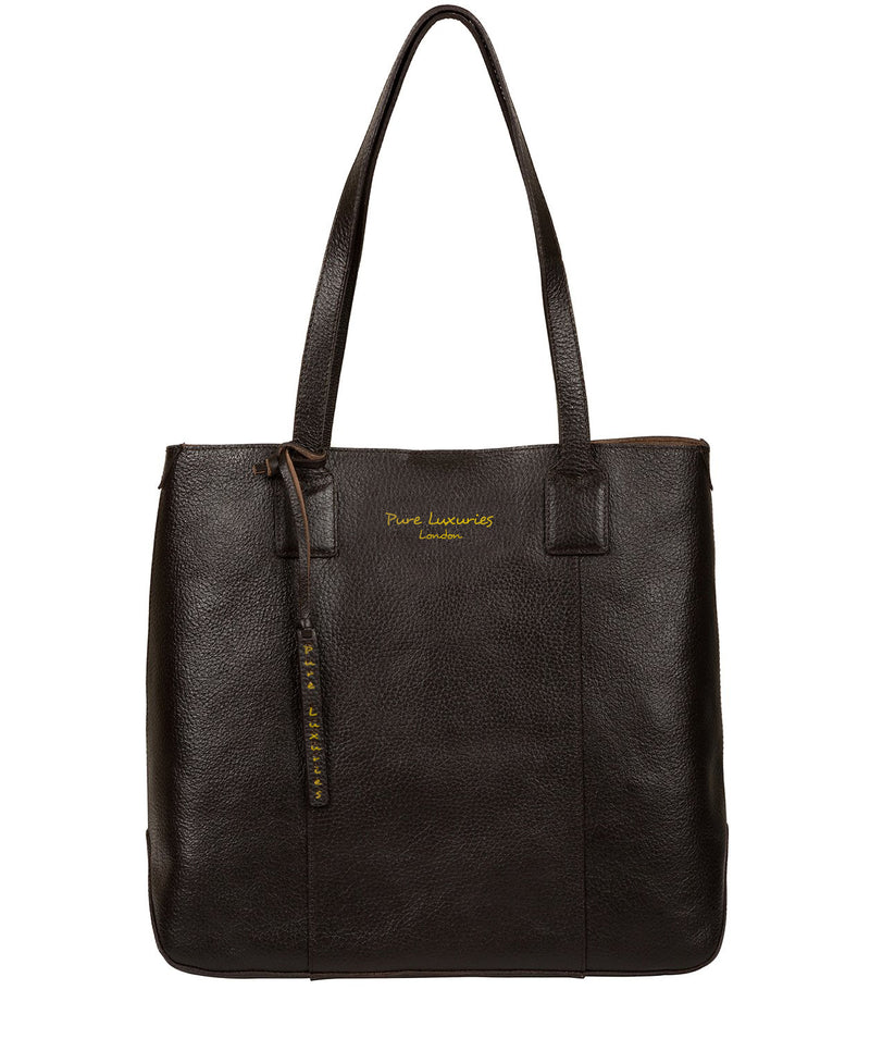 'Ruxley' Dark Brown Leather Tote Bag