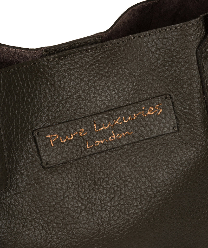 'Ruxley' Hunter Green Leather Tote Bag image 6