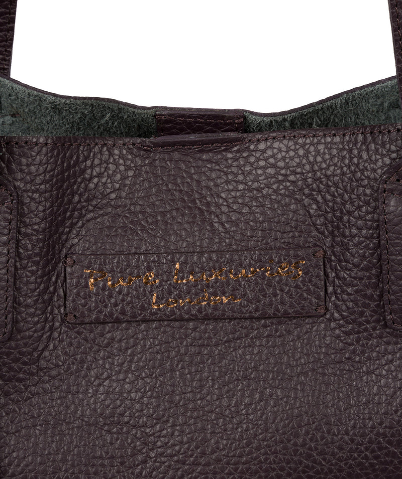 'Ruxley' Plum Leather Tote Bag image 6