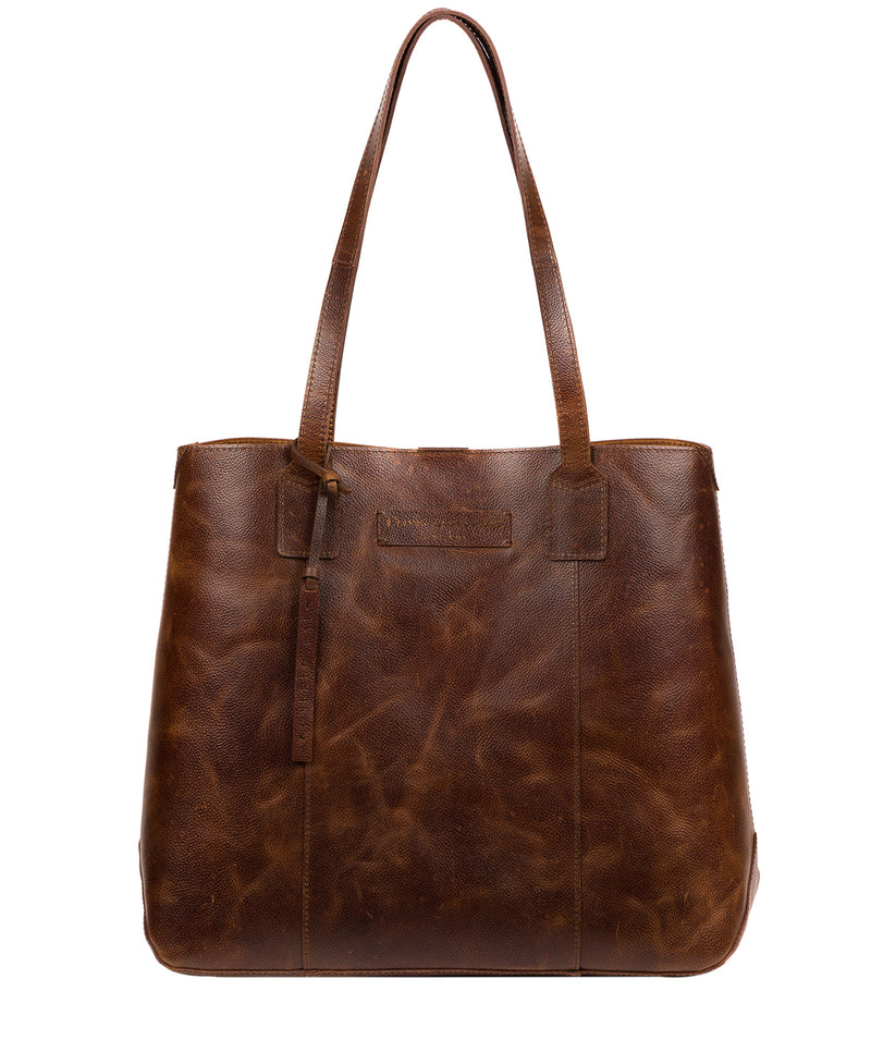 'Ruxley' Vintage Brown Leather Tote Bag Pure Luxuries London