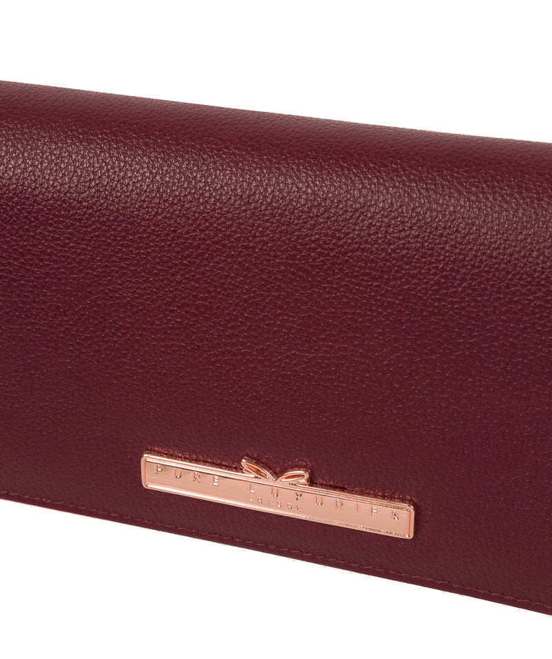 'Arterton' Pomegranate Leather Purse Pure Luxuries London
