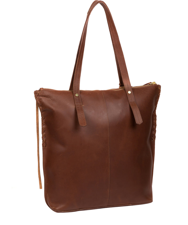 'Aldgate' Conker Brown Leather Tote Bag image 3