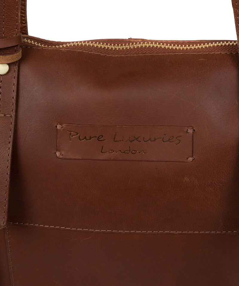 'Aldgate' Conker Brown Leather Tote Bag image 6