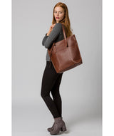 'Aldgate' Conker Brown Leather Tote Bag image 2