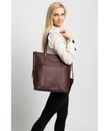 'Aldgate' Oxblood Leather Tote Bag Pure Luxuries London
