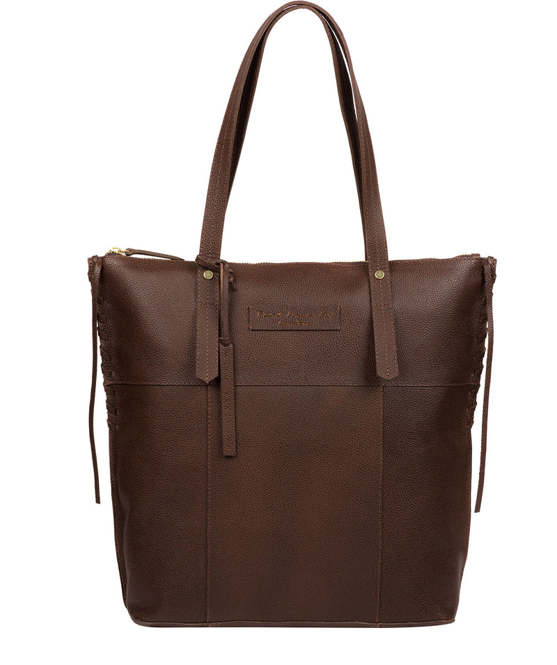 'Aldgate' Walnut Leather Tote Bag image 1