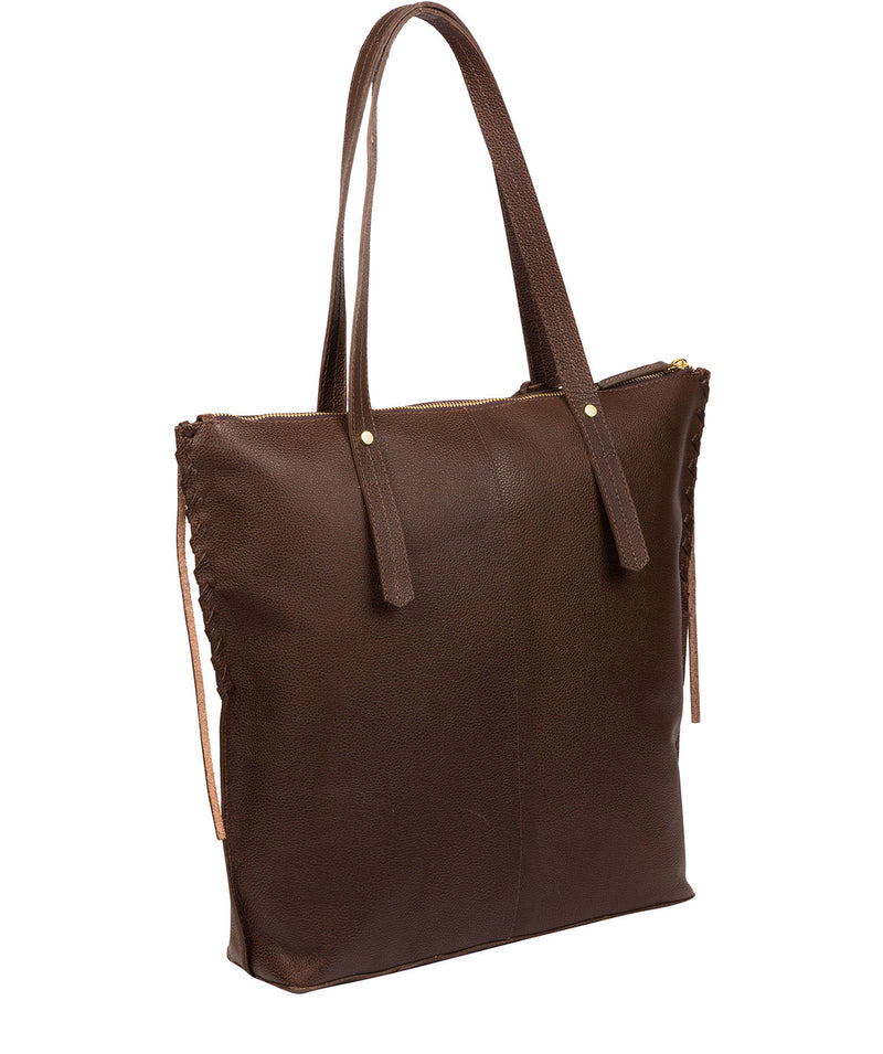 'Aldgate' Walnut Leather Tote Bag image 3