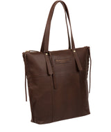 'Aldgate' Walnut Leather Tote Bag Pure Luxuries London