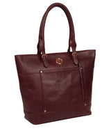 'Monet' Burgundy Leather Tote Bag image 5