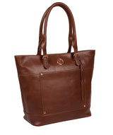 'Monet' Cognac Leather Tote Bag image 5