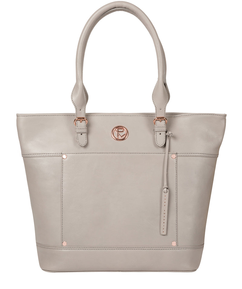 'Monet' Grey Leather Tote Bag image 1