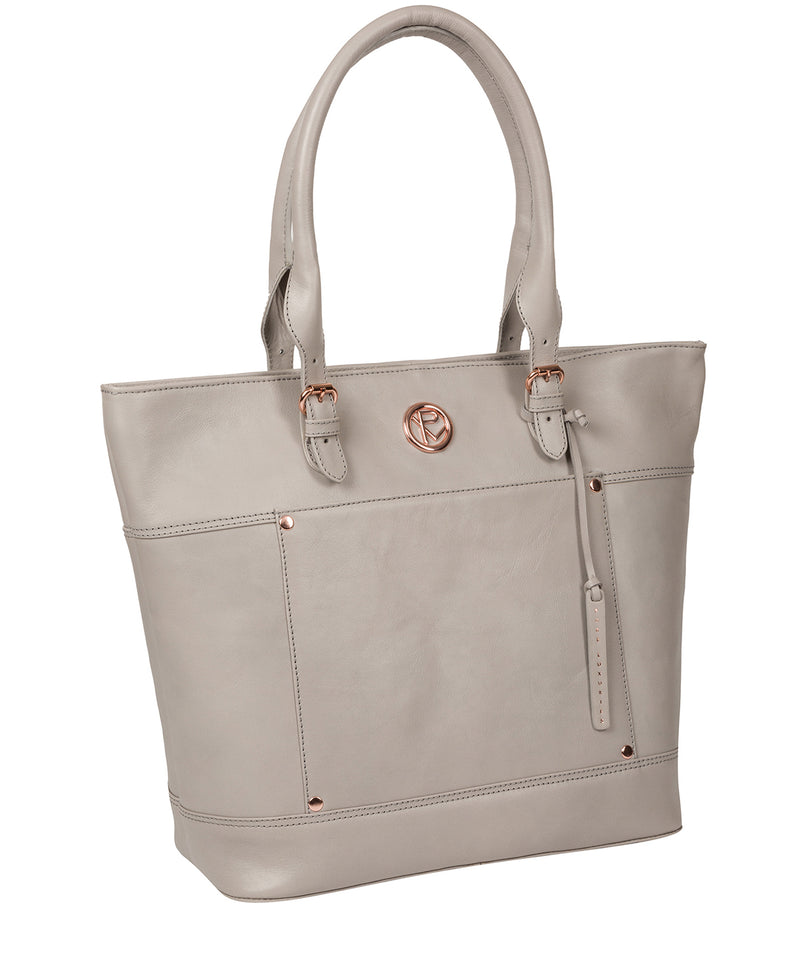 'Monet' Grey Leather Tote Bag image 5