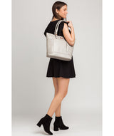 'Monet' Grey Leather Tote Bag image 2