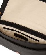 'Ermes' Black Leather Cross Body Clutch Bag image 4