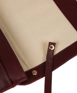 'Ermes' Burgundy Leather Cross Body Clutch Bag Pure Luxuries London