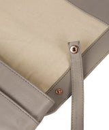 'Ermes' Grey Leather Cross Body Clutch Bag image 7