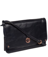 'Ermes' Navy Leather Cross Body Clutch Bag image 5