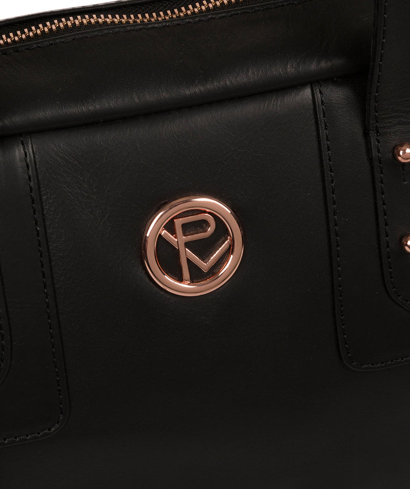 'Madox' Black Leather Handbag image 6