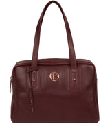 'Madox' Burgundy Leather Handbag image 1