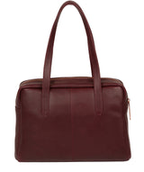 Burgundy Leather Handbag 'Madox' by Pure Luxuries – Pure Luxuries London