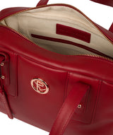 'Madox' Cherry Leather Handbag Pure Luxuries London