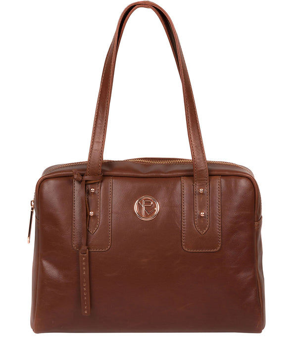 'Madox' Cognac Leather Handbag image 1