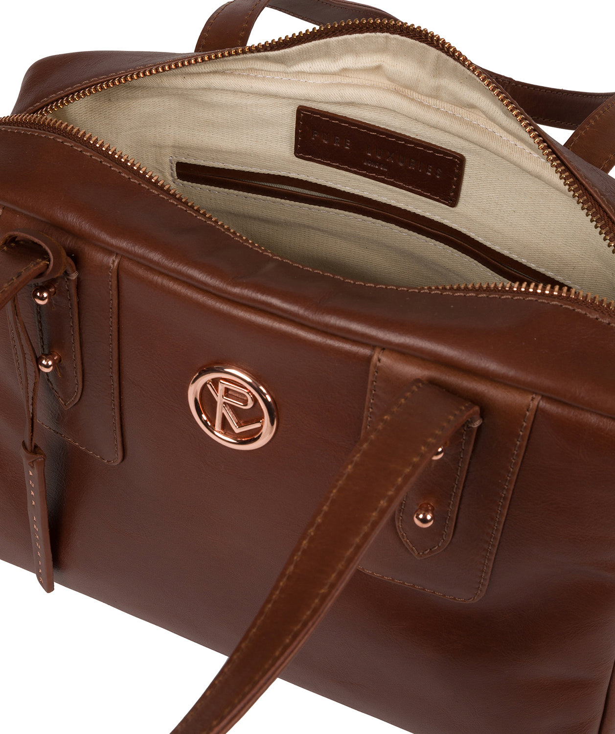 'Madox' Cognac Leather Handbag image 4