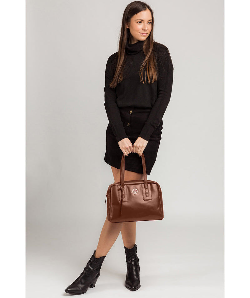 'Madox' Cognac Leather Handbag image 2