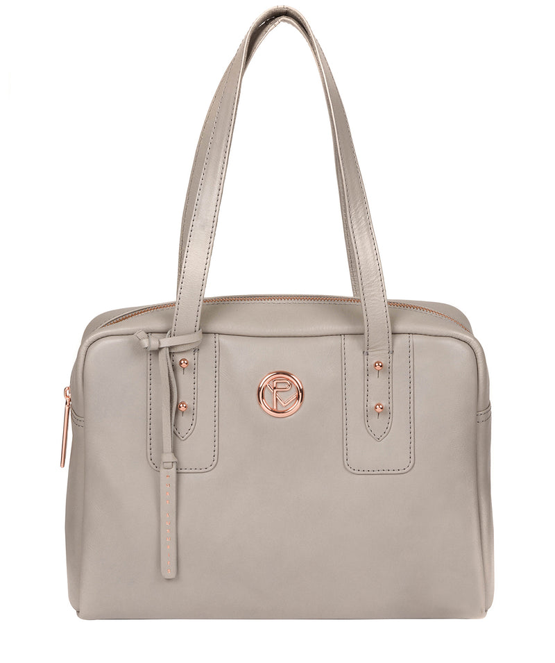 'Madox' Grey Leather Handbag image 1