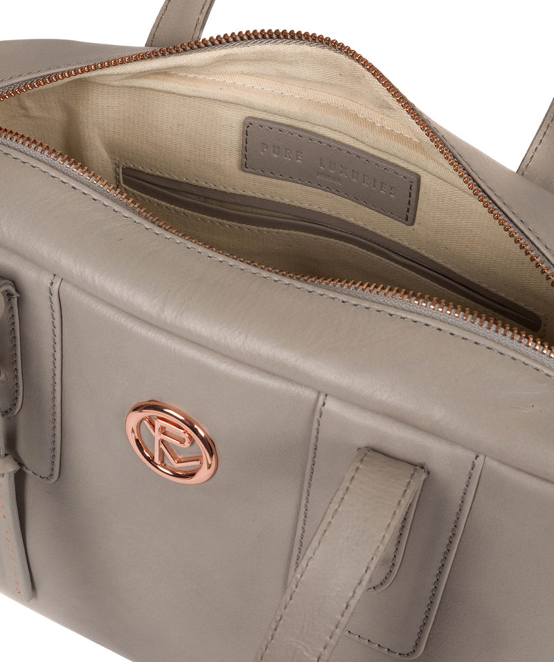 'Madox' Grey Leather Handbag image 4