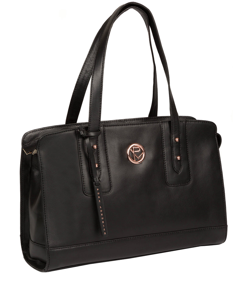 'Klee' Black Leather Handbag