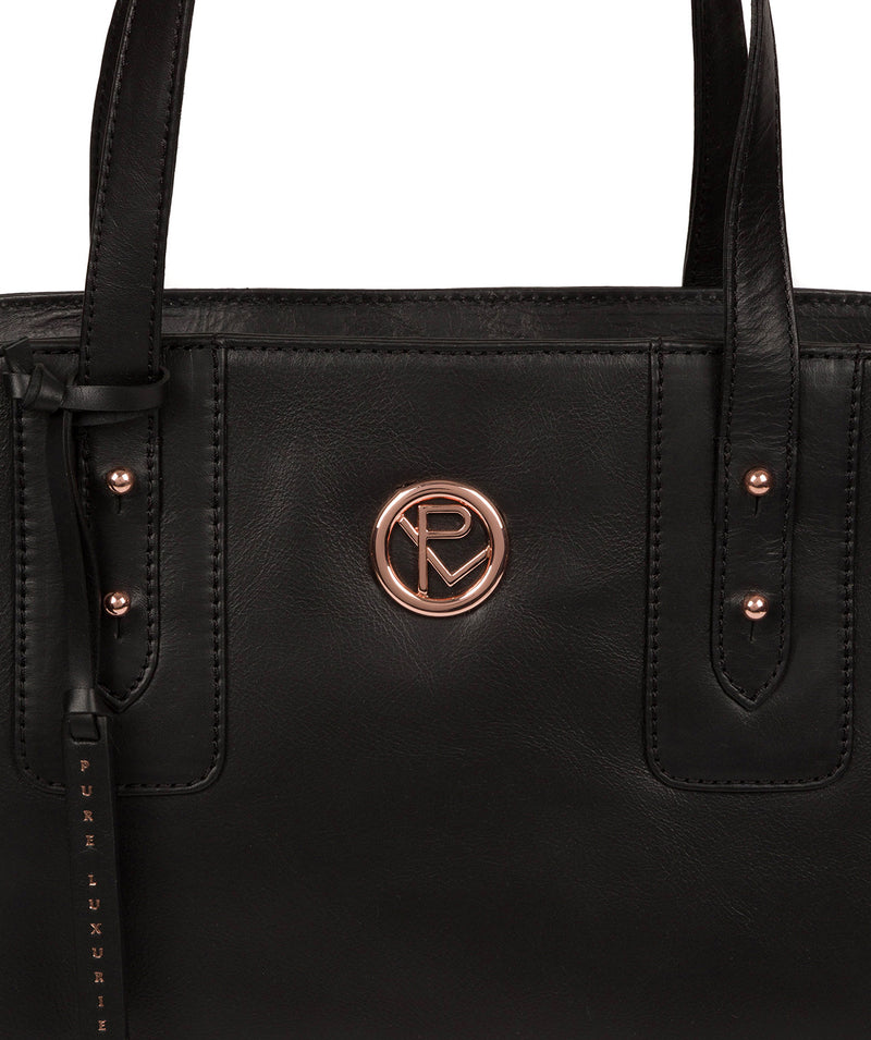 'Klee' Black Leather Handbag image 6