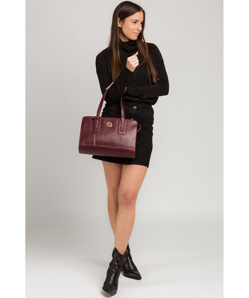 'Klee' Burgundy Leather Handbag image 2