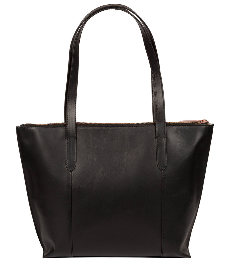 'Goya' Black Leather Tote Bag image 3