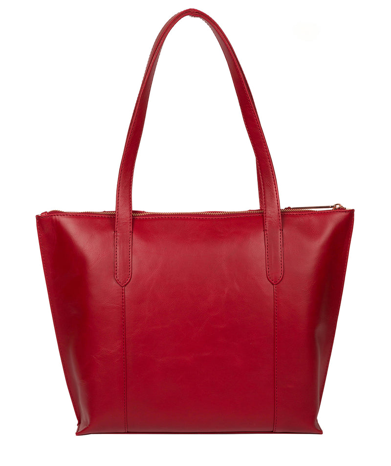 'Goya' Cherry Leather Tote Bag image 3