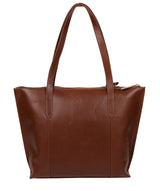 'Goya' Cognac Leather Tote Bag image 3