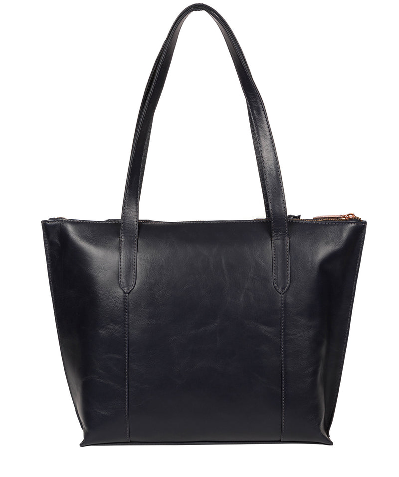 'Goya' Navy Leather Tote Bag image 3