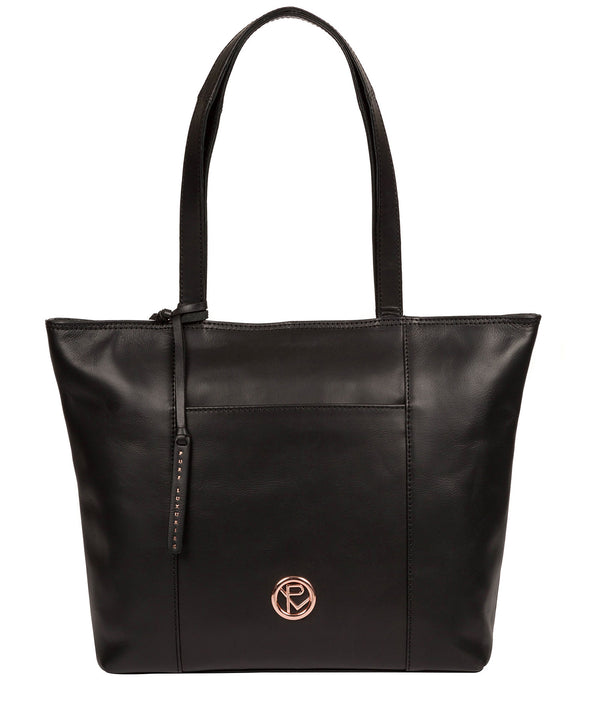 'Pimm' Black Leather Tote Bag image 1