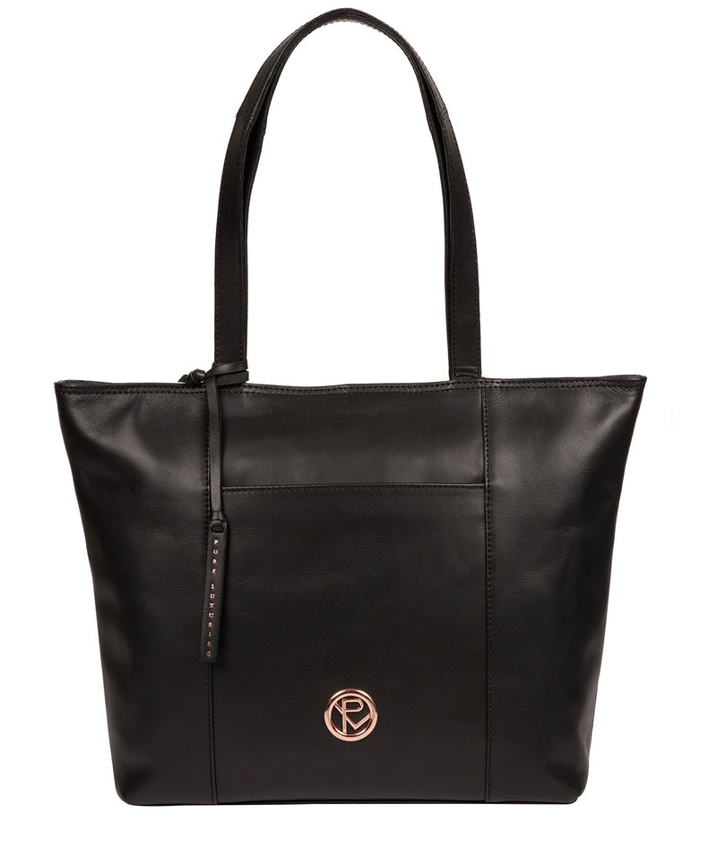 'Pimm' Black Leather Tote Bag image 1
