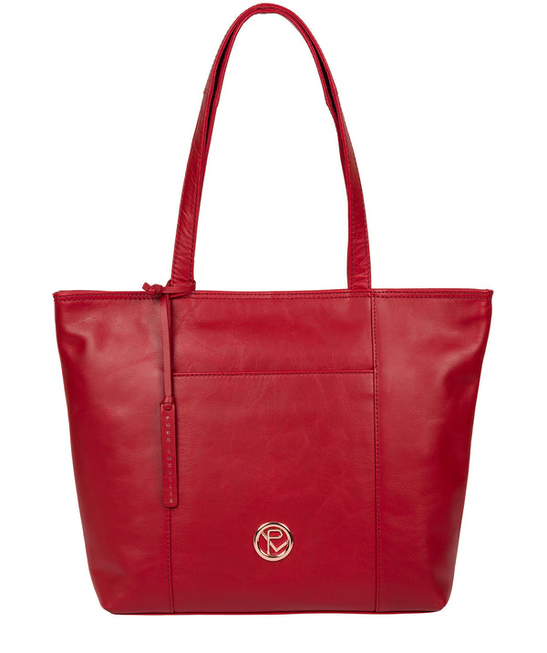 'Pimm' Cherry Leather Tote Bag image 1