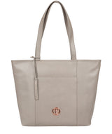 'Pimm' Grey Leather Tote Bag image 1